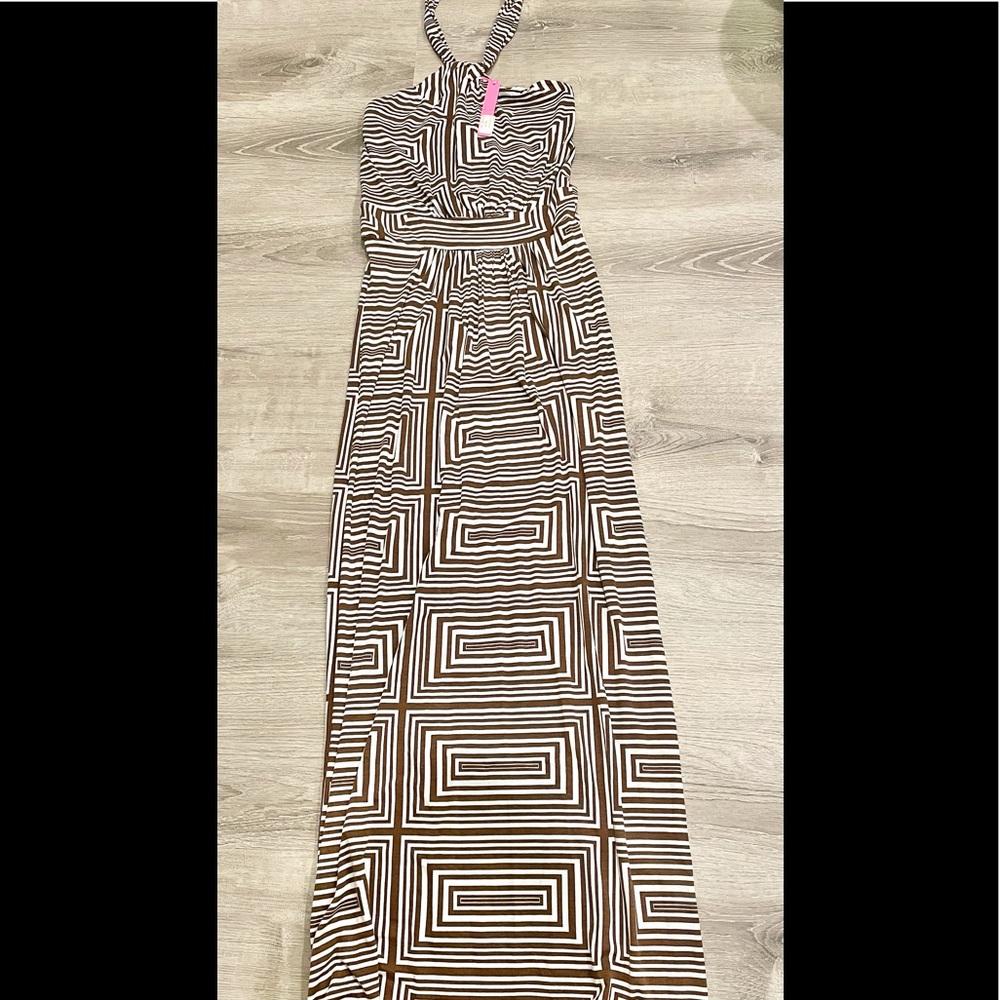 Macbeth Collection Halter Maxi Dress